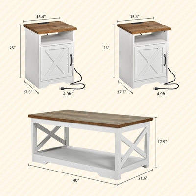 Chiara 5-piece Farmhouse Table Set