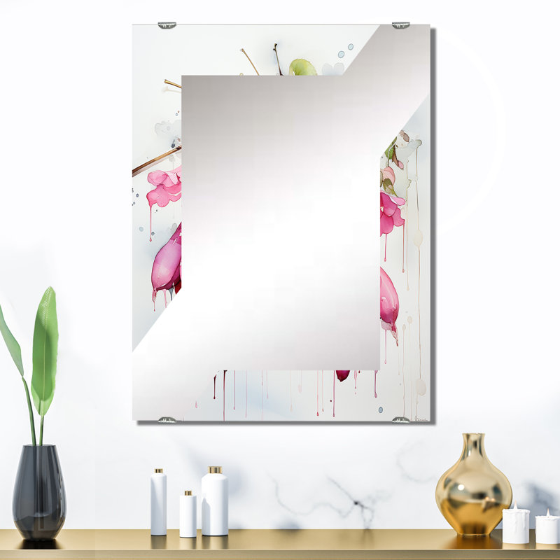 Sabela - Miroir mural fuchsia MIR134156, 32 po x 24 po