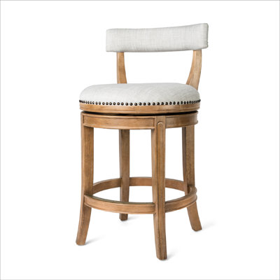 Maven Lane Alexander Stool with Fabric Upholstery