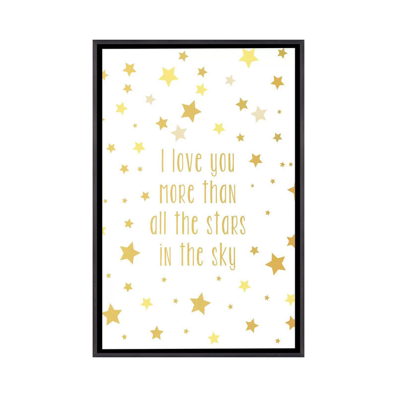 Love You More Art, H 48 po x l 32 po x P 1,5 po, Toile avec cadre noir patiné