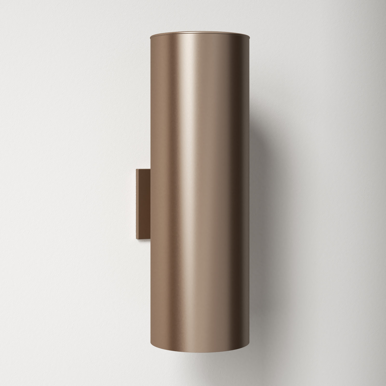 Dylan 2 Light Cylinder Outdoor Wall Light, 18.25" H x 6" W x 6" D, Bronze, No