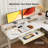 Height-Adjustable L-Shaped Standing Desk with Fabric Drawers, Electric Corner Computer Desk with Keyboard Tray,Home Office Desk with Space-Saving Work Surface,Stand-Up Desk with Monitor Stand-898763047