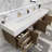 Glasgow 83'' Double Bathroom Vanity with Acrylic Top-494193568-494193569
