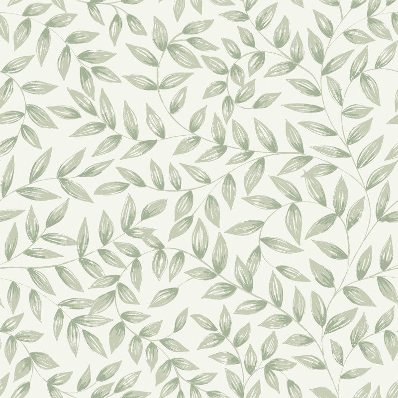 Inia Collection Leaf Branch Wallpaper Roll, Green