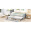 Lit simple gris avec options de lit gigogne et tiroir