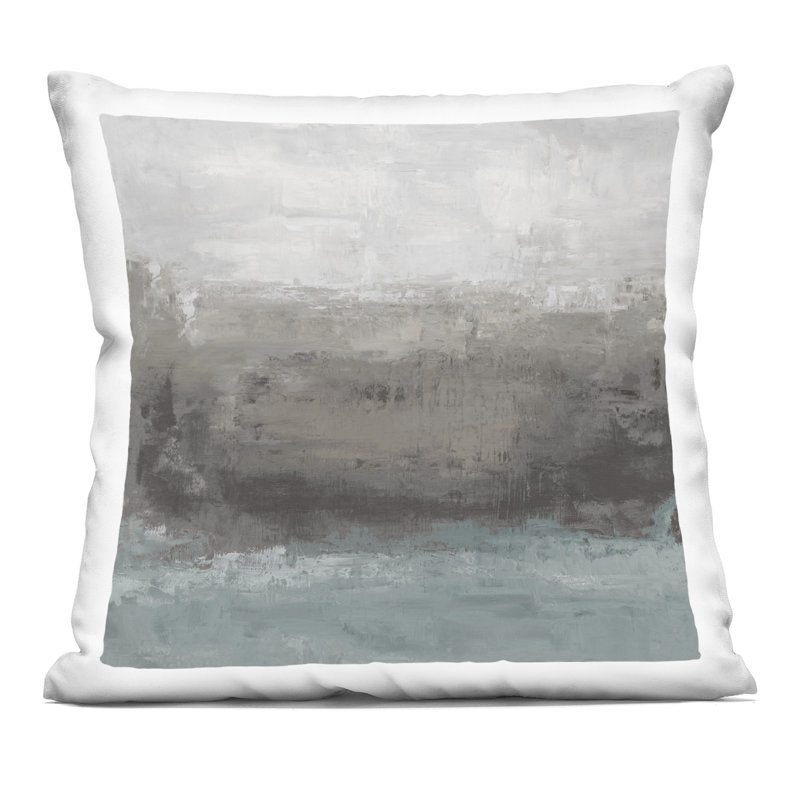 Coussin décoratif imprimé terre et mer par Hannah Dawson, Abstrait 1