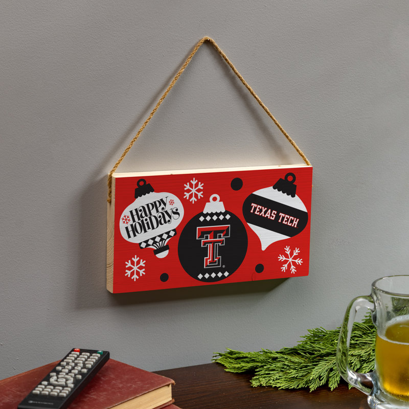 Plaque murale en bois 6 x 11 Texas Tech University
