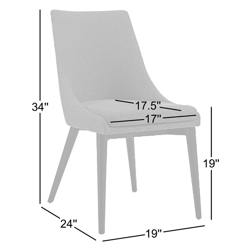 Modway Viscount Dining Chair, Teal Plainweave