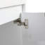 Meuble-lavabo de 60 po avec lavabo en résine, portes à fermeture douce et armoire à 1 côté, montage flottant, blanc brillant, contreplaqué (emballage KD) - 24 po x 2 + 12 po
