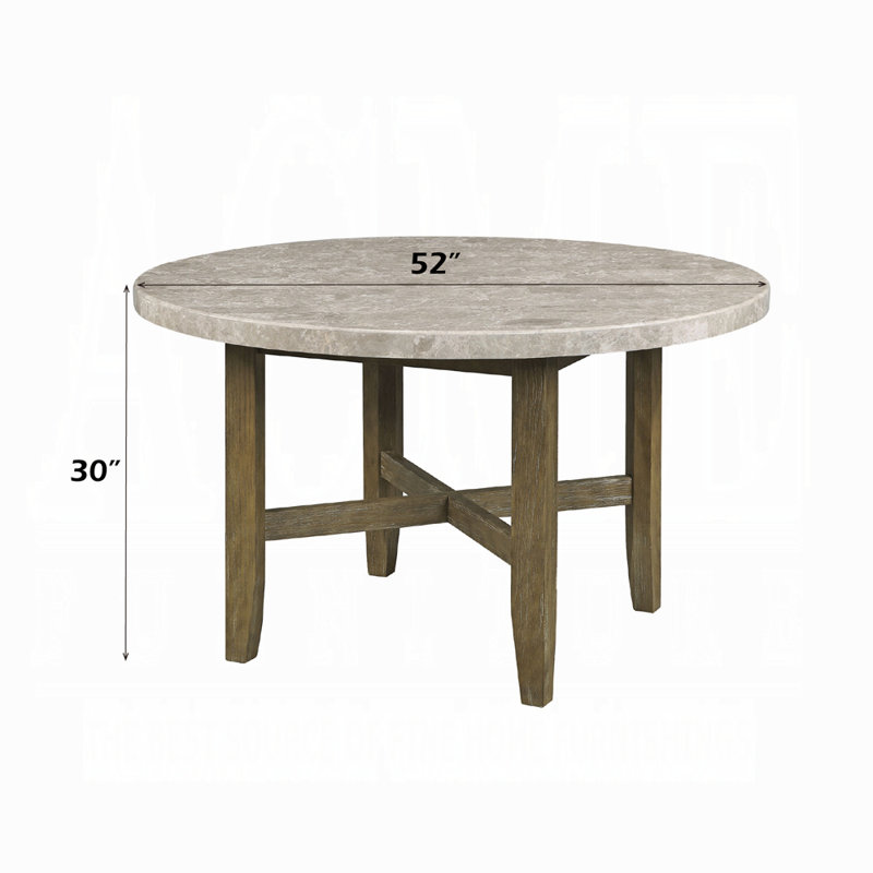 Table de salle à manger Karsen avec plateau en marbre
