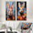 Pop Art Portrayal Of A Rabbit Hues - Rabbit Canvas Prints Set Of 2-106842083-106842087