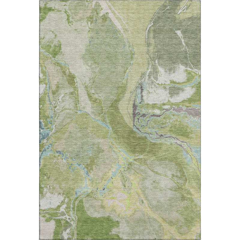 Tapis abstrait Premium Cortes AMF1005 lavable à la machine, Rectangle 10 pi x 14 pi