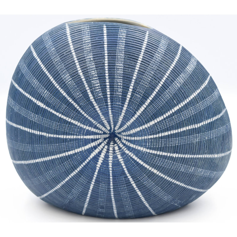 Bruster Jar, Blue, 6" H x 7" W x 3.5" D