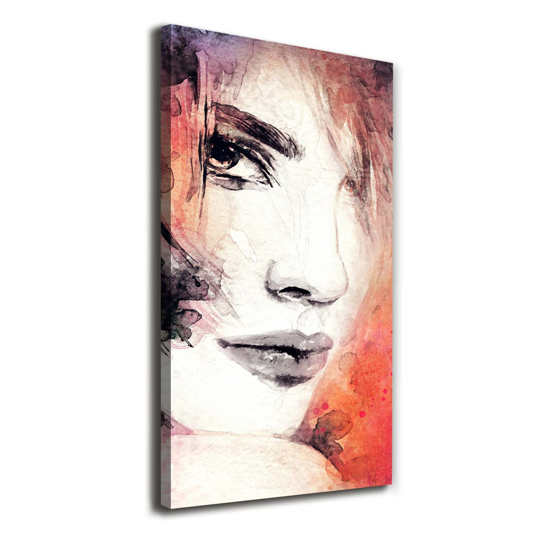 Abstraktion einer Frau - Wrapped Canvas Kunstdruck