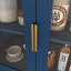 Tall Storage Show Cabinet With 2 Glass Display Door & 2 Doors, Tall Kitchen Pantry Cabinet-251408964