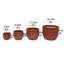 Jardinière en céramique avec drainage intégré pour une élégance moderne en intérieur / extérieur - conception corail durable
