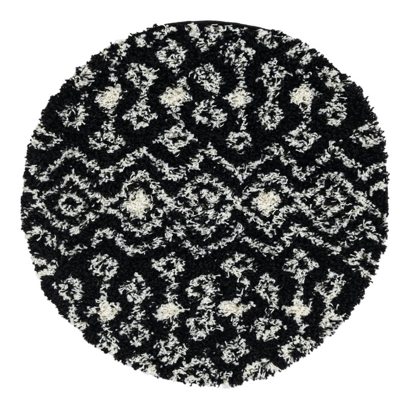 Griego Geometric Indoor Rug, Round 3'1"