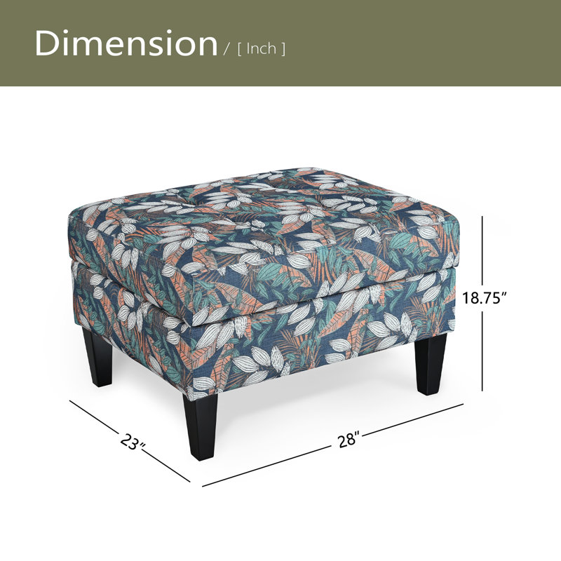OTTOMAN DE RANGEMENT, Bleu très foncé