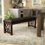 Banc en bois et similicuir Fariah