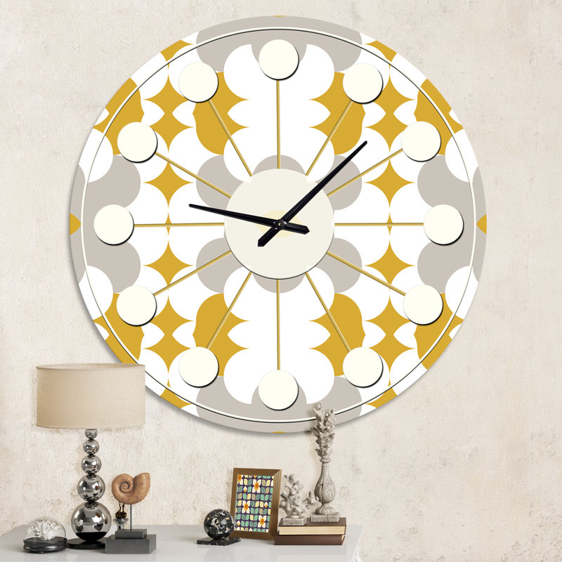Horloge murale rétro Mid-Century, Moyenne