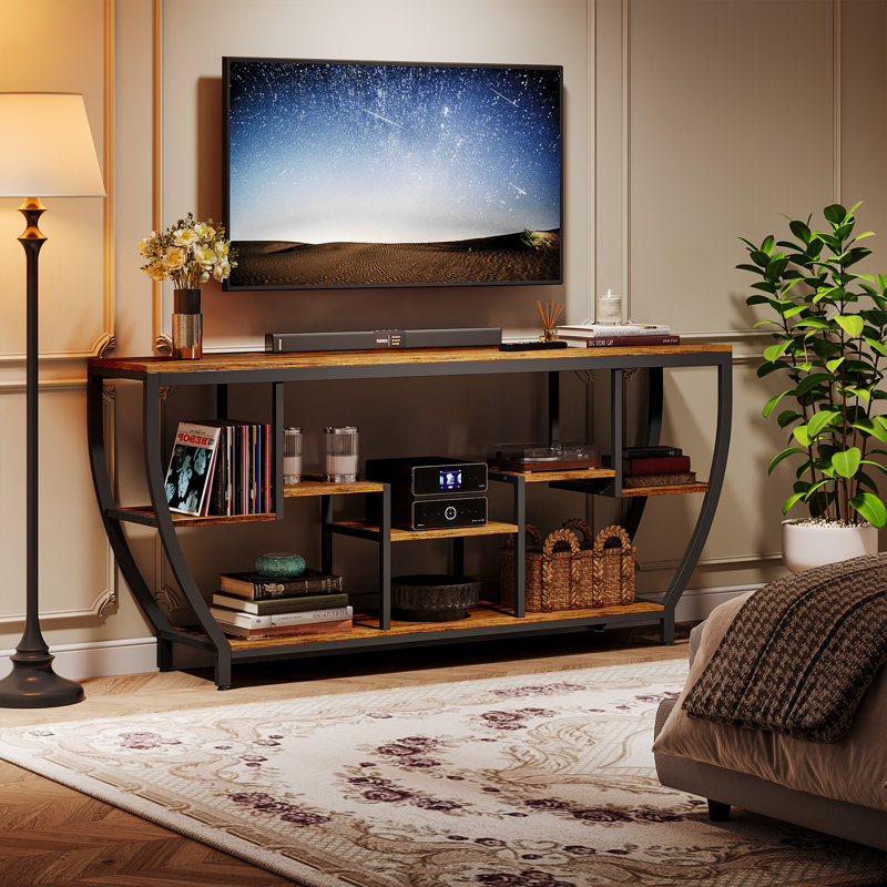 TV Stand for TVs up to 78", Rustic Brown
