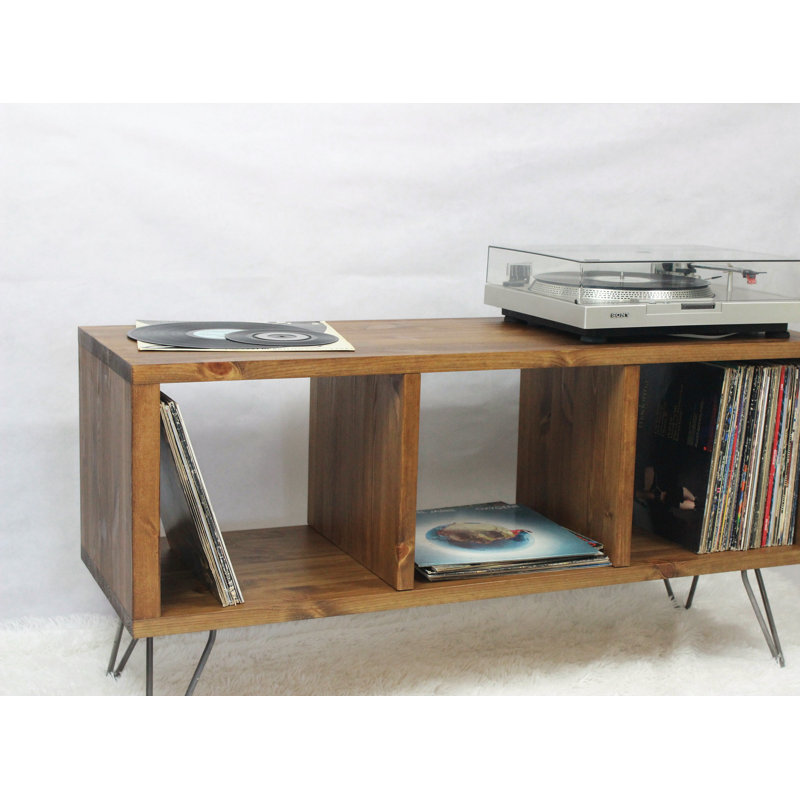 High-Quality Wooden Multimedia Open DVD/CD Shelf