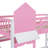 Hatina Kids Castle Style Storage Bunk Bed with Slide and Stairs-987003168-987003182
