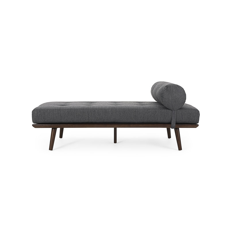 Chaise Lounge, Charcoal Fabric