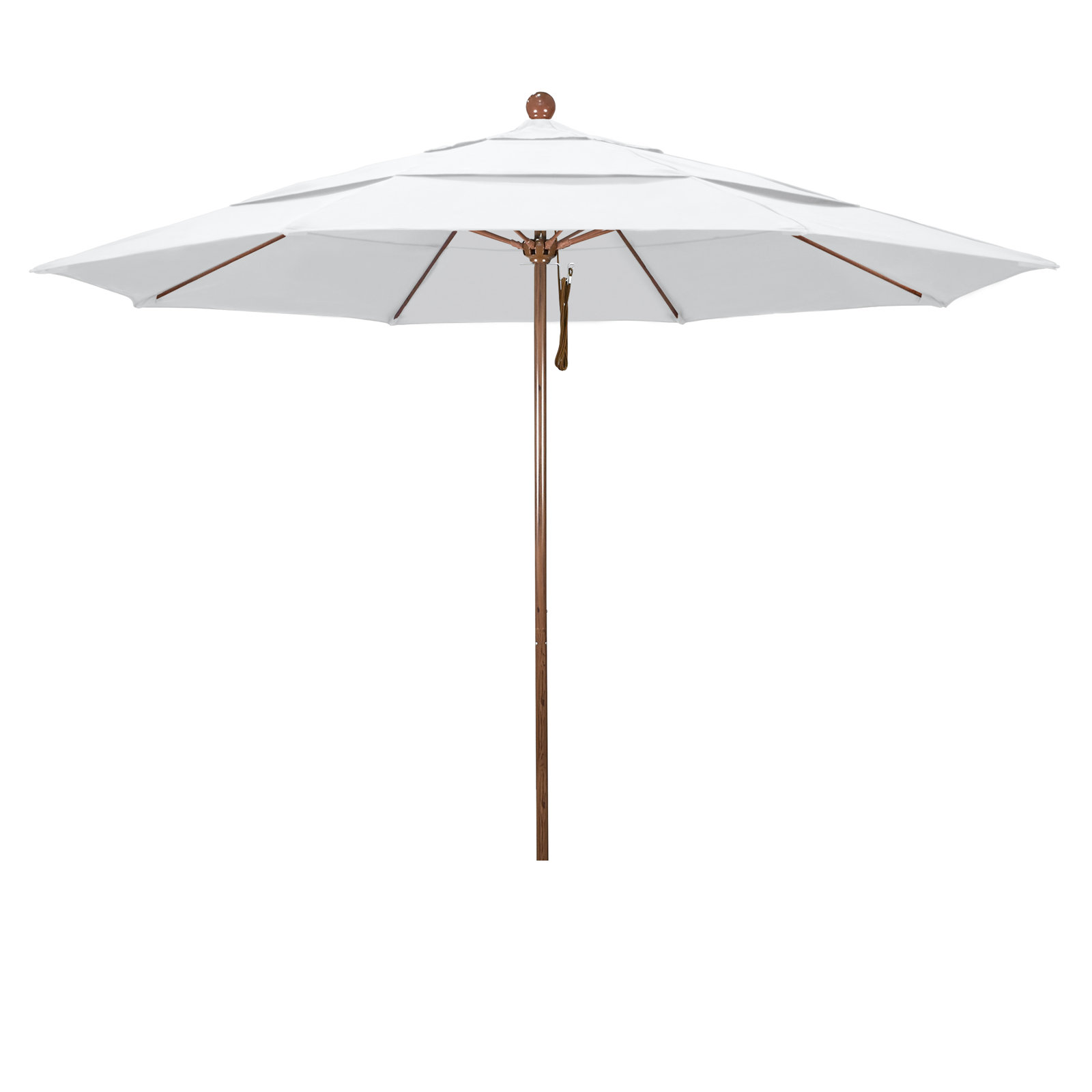 Ambroise 11' Umbrella, White - Olefin