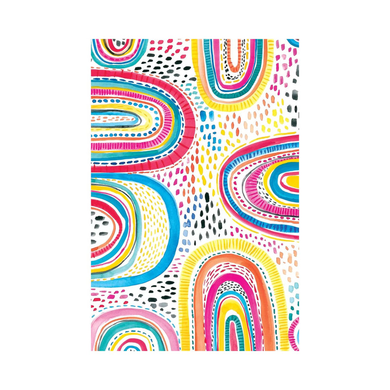 Colorfully Happy I by Amanda Mcgee - Wrapped Canvas Painting, 66.04 cm H x 45.72 cm W