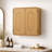 Solid Wood Wall Cabinet with Adjustable Shelf and Recessed Pull Channels for Bathroom or Kitchen Storage-712535018