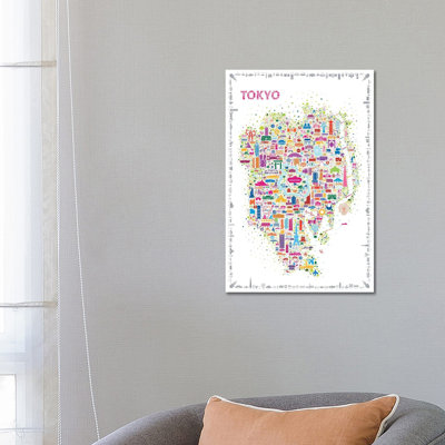 Iconic Cities-Tokyo by Rafael Esquer - Wrapped Canvas Print