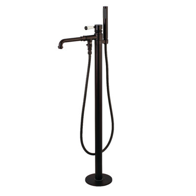 Robinet de baignoire autoportant à 1 trou avec douche à main Kingston Brass Paris