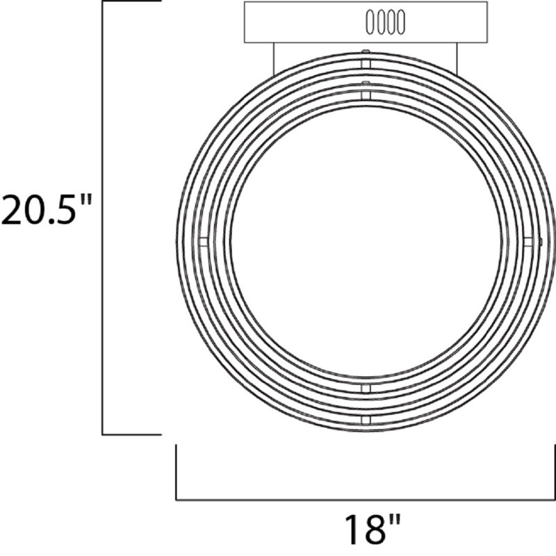 Ananke Acrylic LED Semi Flush Mount