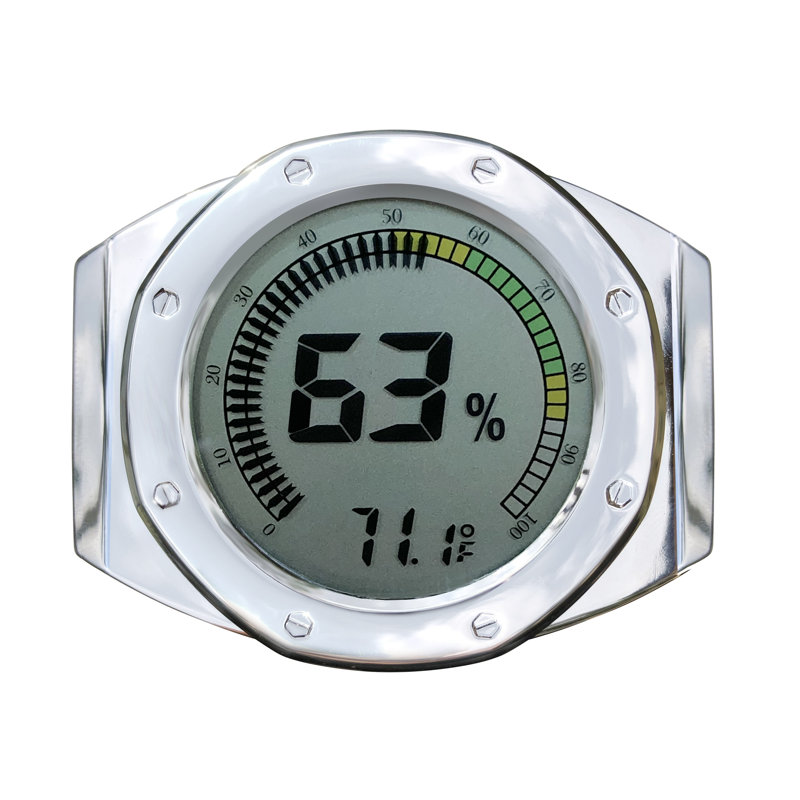 Hygromètre numérique à lunette de montre, Argent