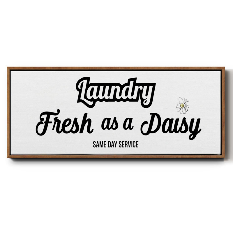 Daisy Laundry - toile encadrée, H 20 po x l 50 po