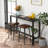 Table de bar d'extérieur de 55 pouces avec plateau imperméable et structure en métal robuste
