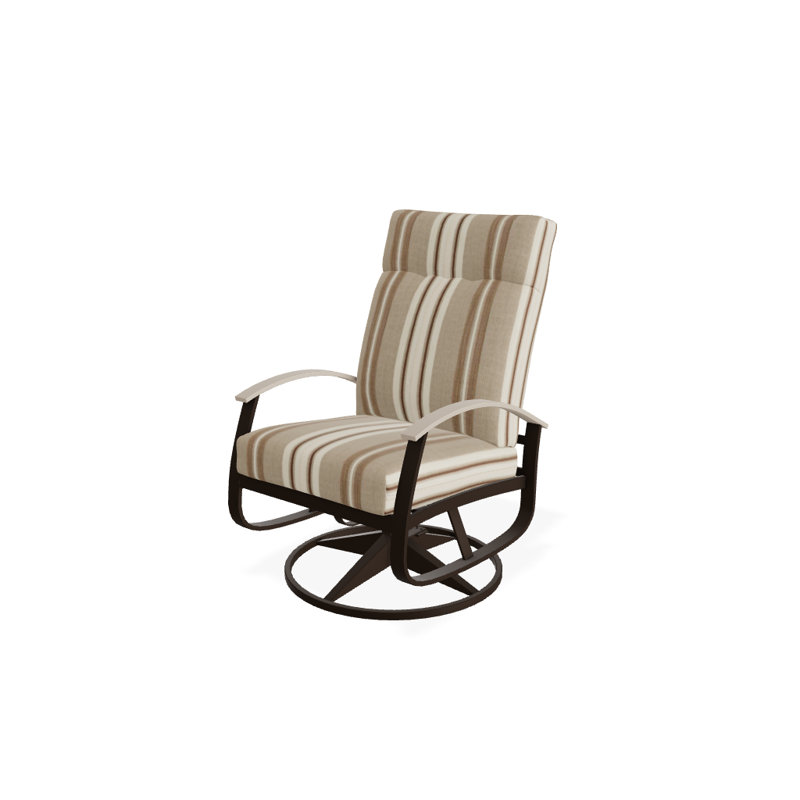 Belle Isle Outdoor Swivel Lounge Chair, Mineral Blue, Desert P60, Textured Kona