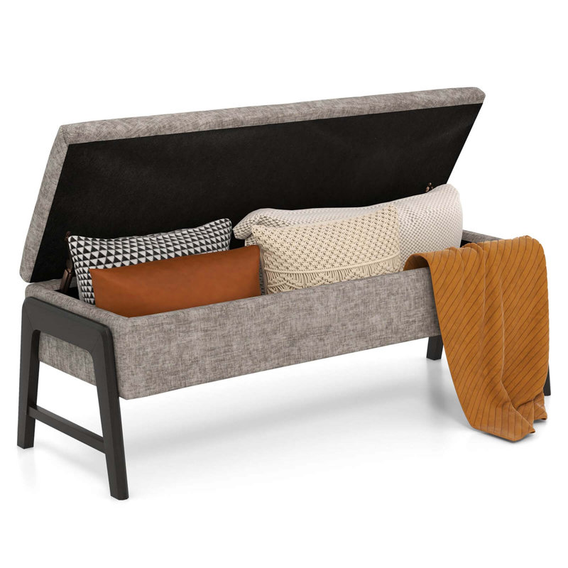 Banc de rangement moderne avec coussin éponge haute densité George Oliver