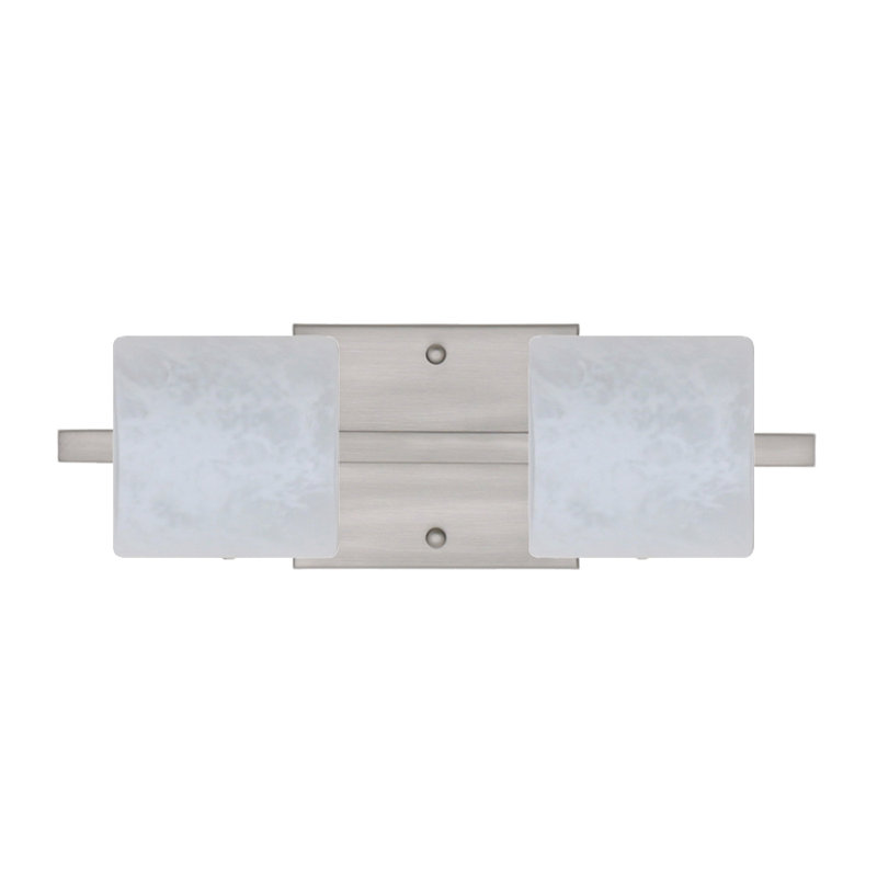 Éclairage pour meuble-lavabo 2 lumières Marquard, Nickel satiné, Carrera