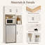 Haut mini armoire de réfrigérateur, étagère de rangement pour four à micro-ondes, blanc