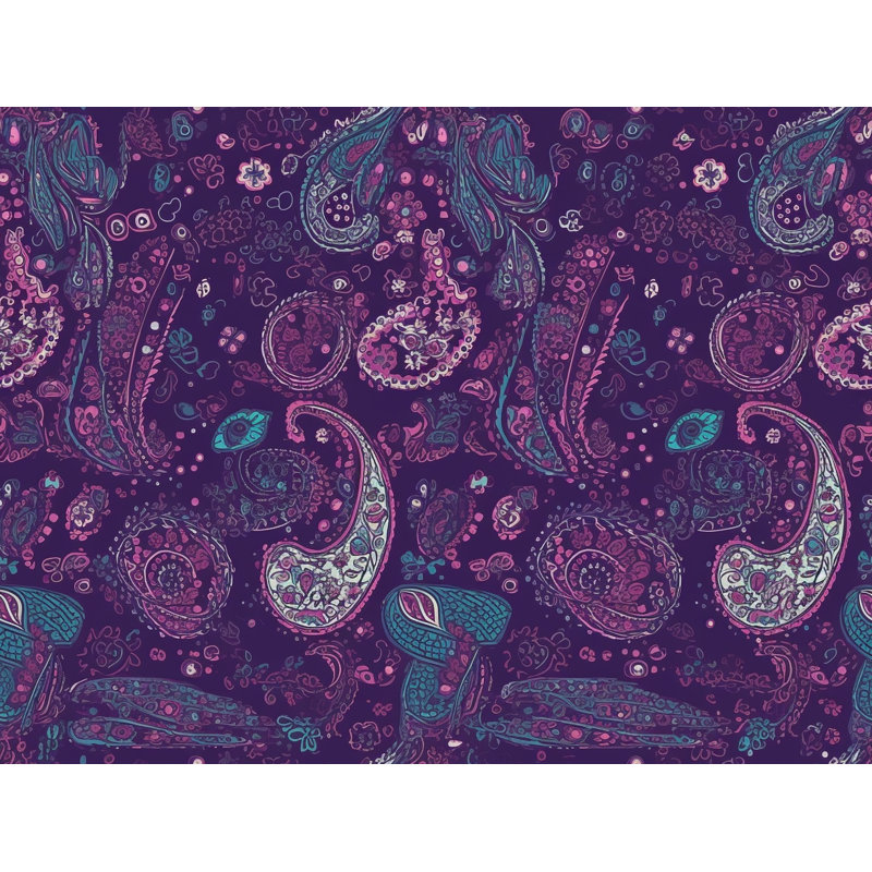 Machine Printed Throw Blanket, 51" W x 60" L, Blue/Purple