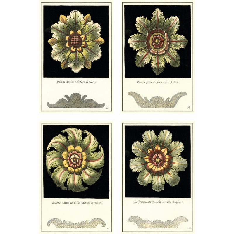 Mini Rosettes 1 Piece Wrapped Canvas Wall Art, 76cm H x 51cm W x 3.8cm D