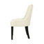 Chaises de salle à manger en tissu beige (2) - Contemporain avec capitonnage sans pieds et pieds fuselés, assemblage requis (2) avec coutures en losange