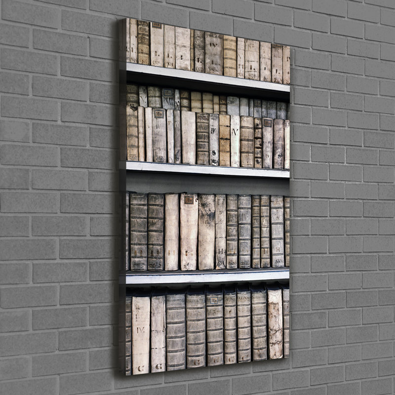 Bookshelf - Wrapped Canvas Print