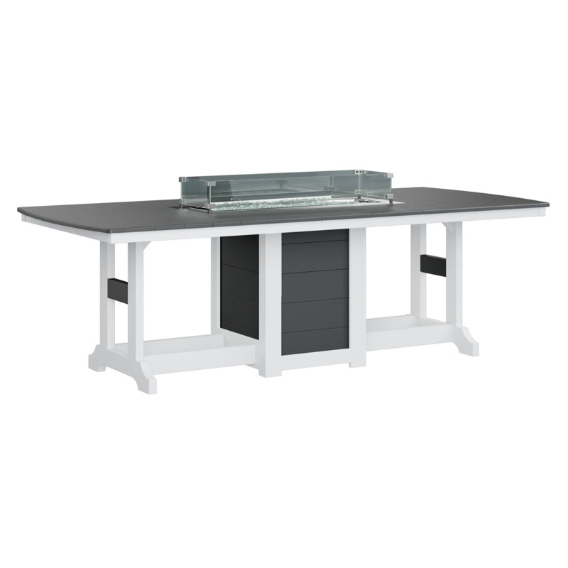 Table de bar berlinois Berlin, Noir, H 39,5 po x l 44 po x P 96 po