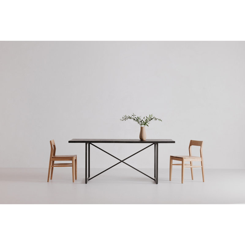 Krieger Solid Wood Slat Back Side Chair, Natural