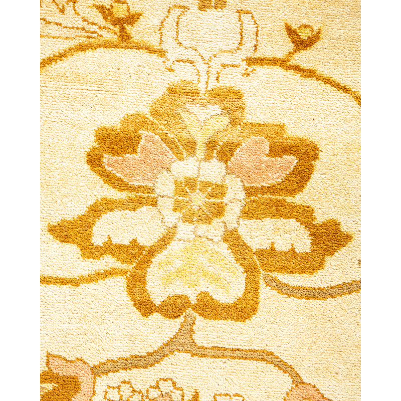 Handmade Ivory Wool 8' x 10' Rectangular Area Rug