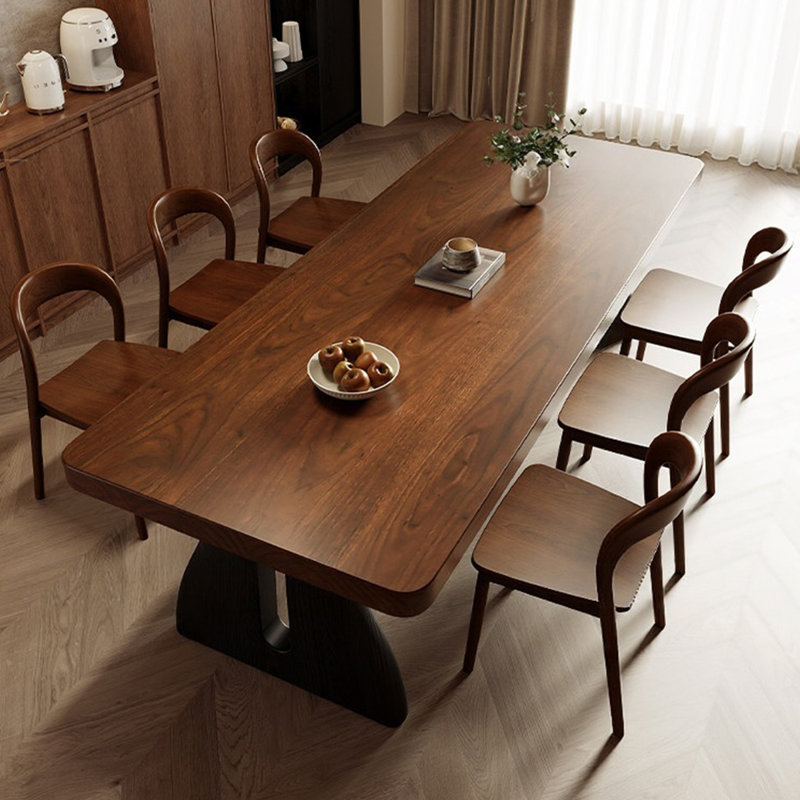 Solid wood rectangular pine dining table, 29.53" H x 62.99" W x 27.56" D