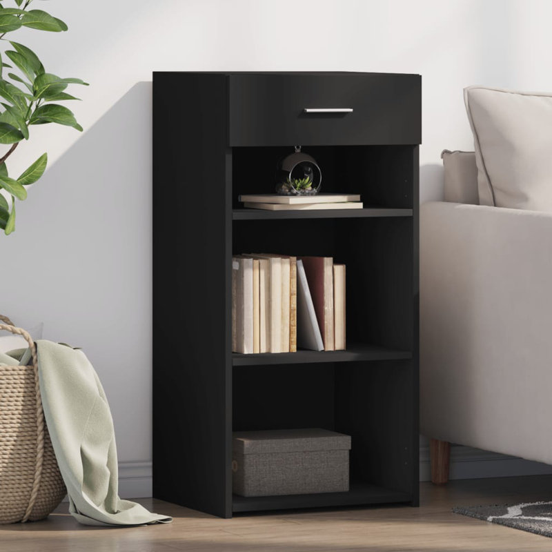 Alphanso 45cm Sideboard, Black, 93cm H x 40cm W x 42.5cm D